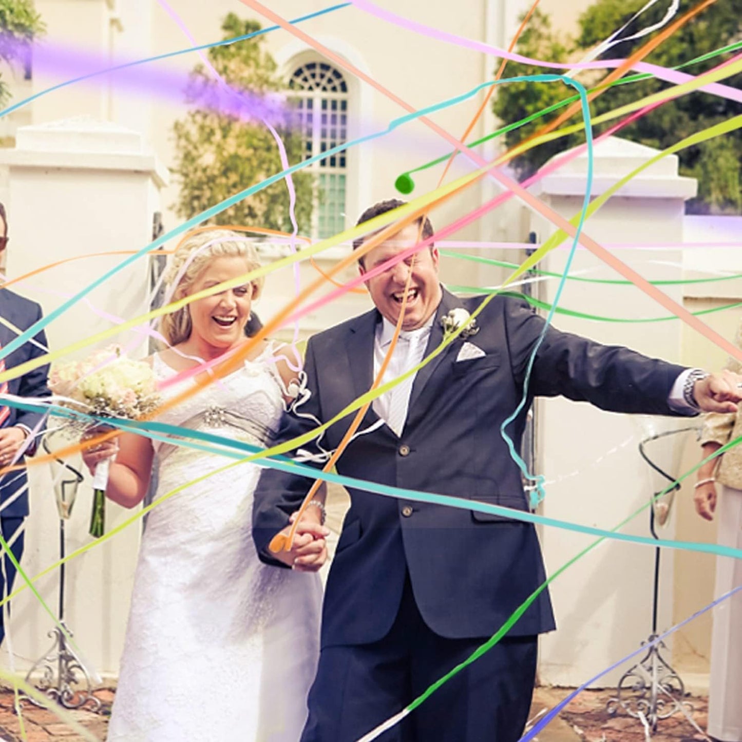 BATTIFE 40Pack Streamers Poppers - Colorful Hand Throw Confetti Poppers, No Mess Paper Crackers for Birthday Wedding Party Celebrations