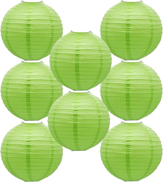 Sage Green Paper Lanterns Chinese Round Lanterns by BARTHEW