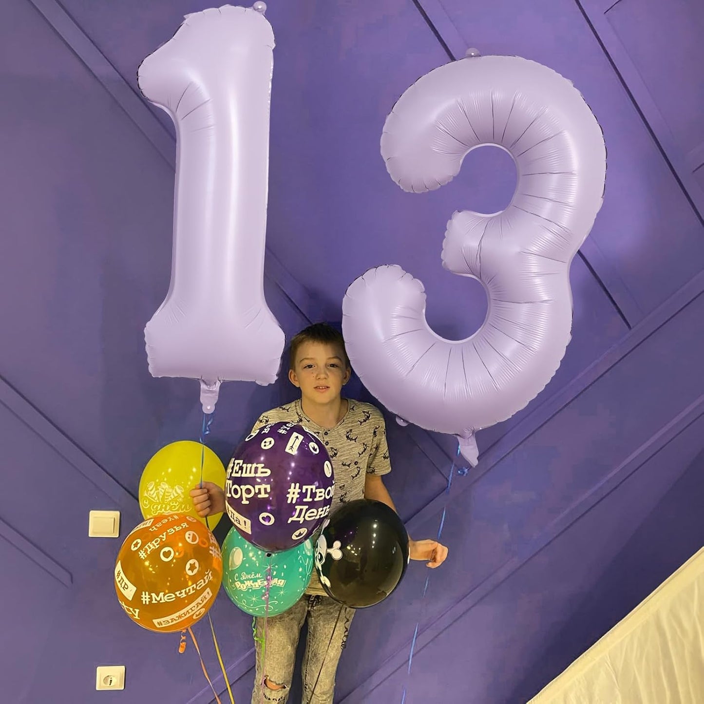 Light Purple 16 Balloon Numbers, 40 Inch Large Pastel Purple Foil Number 1 & 6 Balloons for Women, Lavender Sweet 16th Birthday Balloons for 16 Year Old Girls Anniversary Birthday Party Decorations