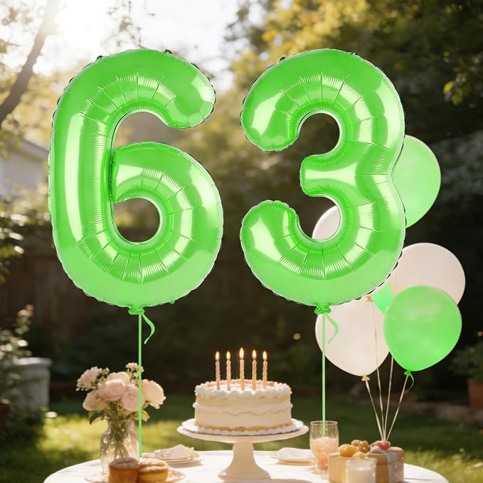 40 Inch Number 63 Balloons for 63rd Birthday Party Decorations, 0-100 Fruit - Image 3
