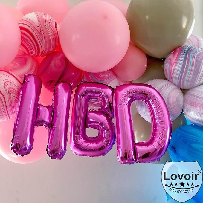 Lovoir 40 Inch Large Hot Pink Letter N Balloons Big Size Jumbo Mylar Foil - Image 3