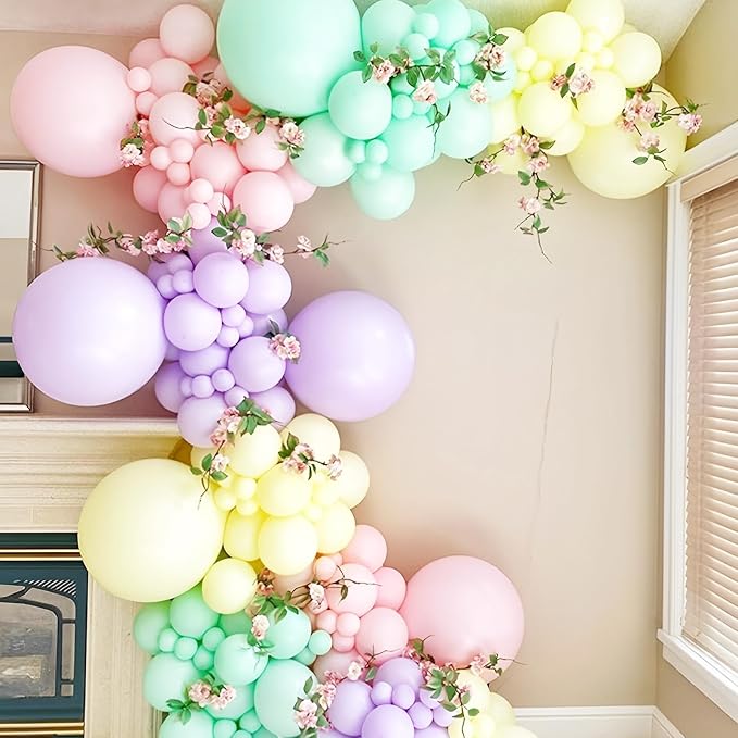 Voircoloria 105pcs Pastel Party Latex Balloons, 12inch | - Image 3