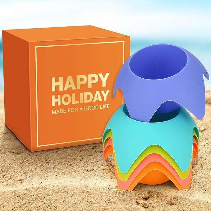 Uarzt 8-Pack Beach Sand Coasters Drink Cup Holders - Image 9