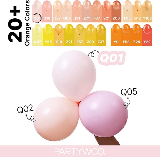 PartyWoo Pale Pink Balloons 100pcs Light Pastel Baby Pink Color | 18 12 10 5 - Image 4