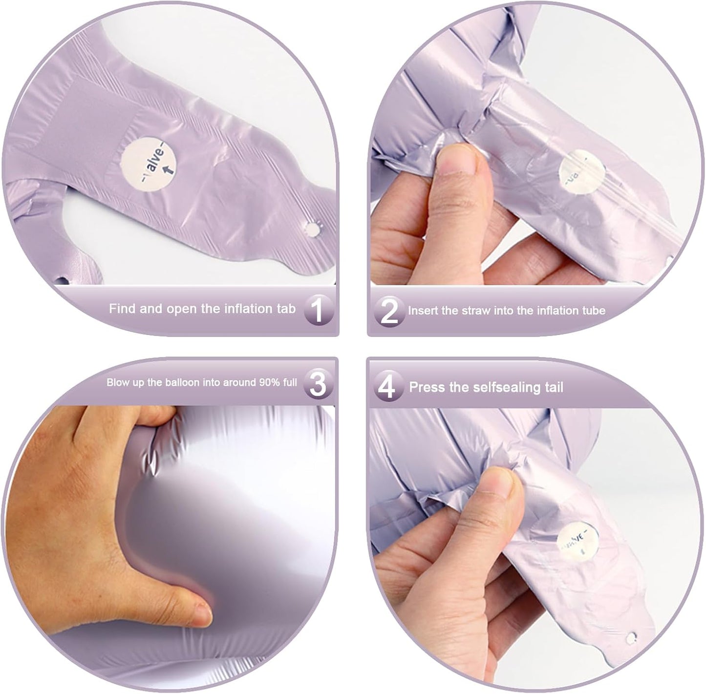Helium Foil Lilac Number 8 Balloon 40 Inch, Mylar Eight Numbers 8 18 28 38 48 58 80 88 Birthday Balloons, Lavender Women Men Anniversary Graduations Party Supplies