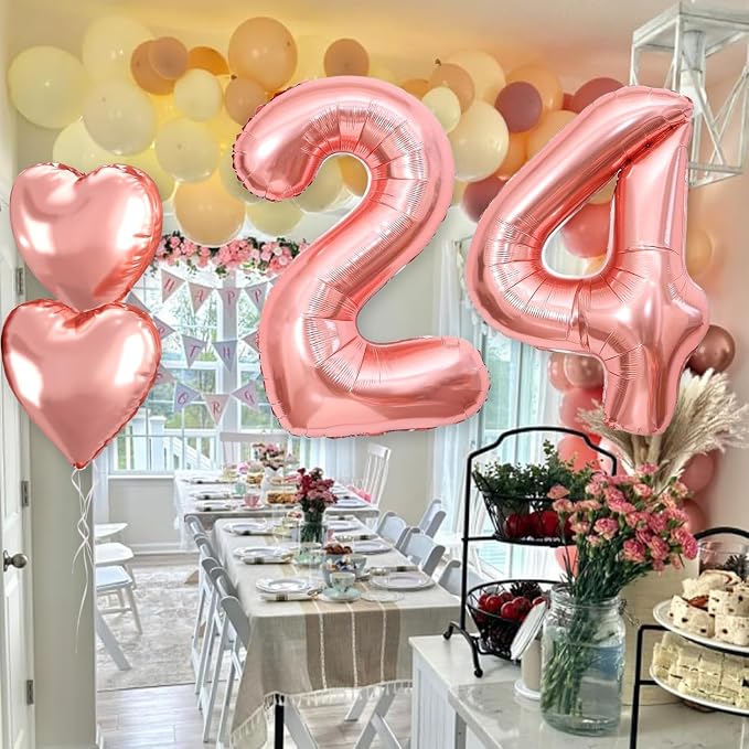 40 inch Rose Gold Birthday Decorations - Image 3