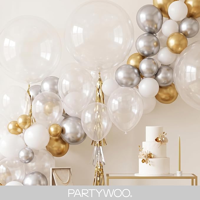 PartyWoo Clear Balloons 127pcs Different Sizes of 36 18 12 10 5 Inch | Balloons - Image 8