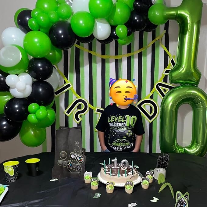 40 Inch Green Large Number Balloons Set 0-9, Self Inflate Foil Number 0 Helium - Image 3
