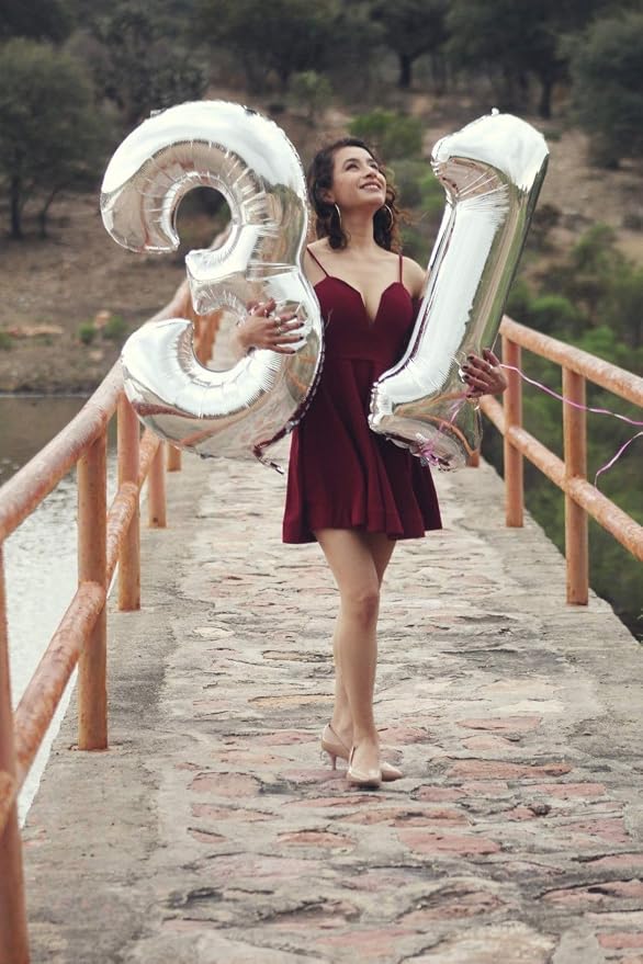 Numbers 12 Balloon 40Inch Silver Balloons - Image 4