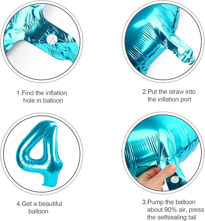 Balloon 0 Number 40 Inch Light Blue - Image 6