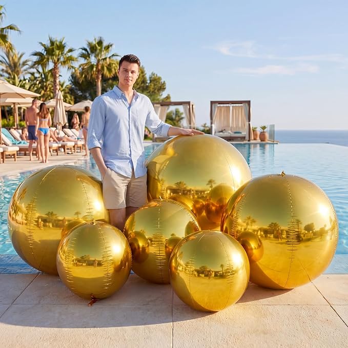 6 Pcs Giant Metallic Party Balloons, Birthday Wedding Baby Shower Christmas - Image 9