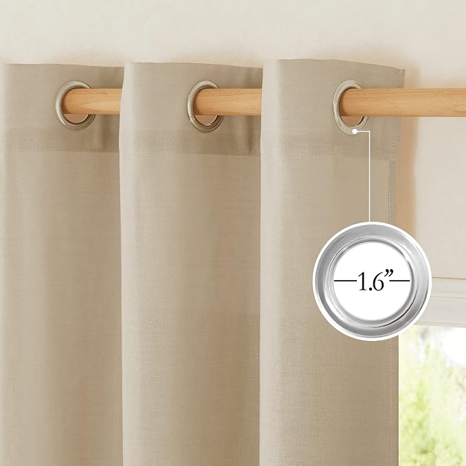 NICETOWN Thick Flax Linen Curtains - Image 4