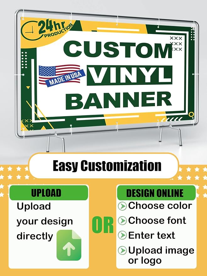 Custom Banner 4ft x 6ft Vinyl Banner Custom Backdrop - Image 5