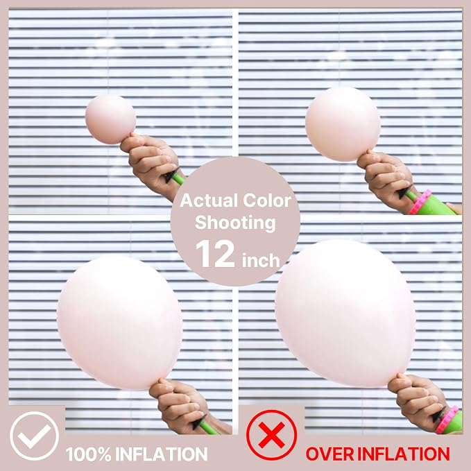 PartyWoo Beige Balloons 120pcs Different Sizes of 18 12 10 5 Inch Boho Cream - Image 3