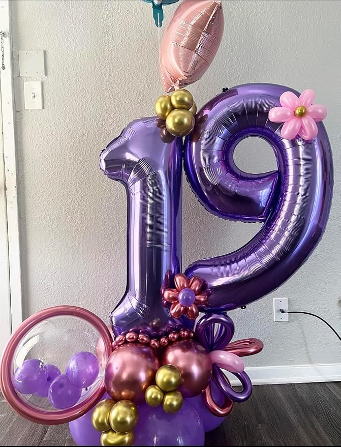 19 Balloon Numbers 40Inch for 19th Year Old Birthday Decorations, Inflation - Image 2