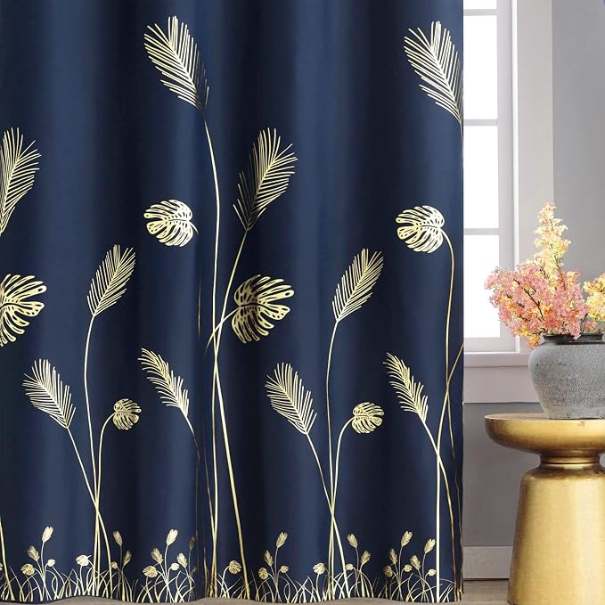 Palm Tree and Wheat Blackout Energy Saving Curtains Light Blocking Window Panels - Image 2