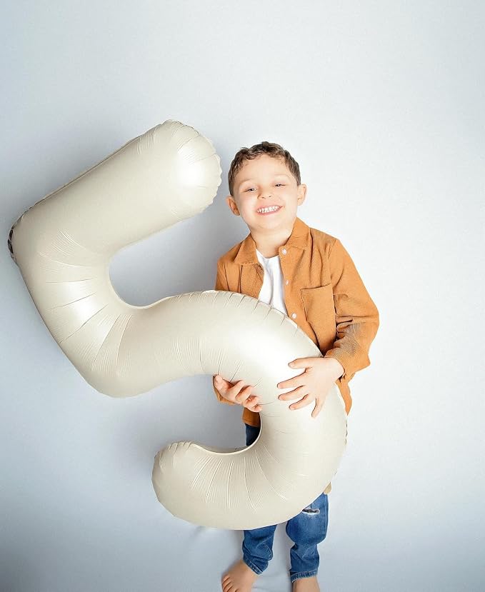 Cream Number 5 Balloon 40 Inch - Image 4