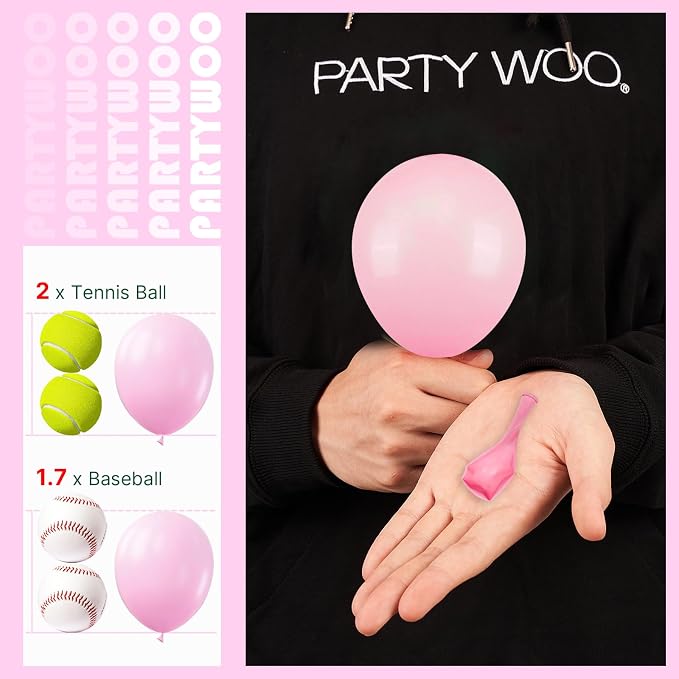 PartyWoo Baby Pink Balloons 100pcs Pastel Pale Light Pink Color | 5 Inch - Image 3
