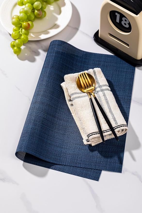 LEXMORE PlaceMats Set of 12 Vinyl/Plastic Woven Place Mats - Image 6