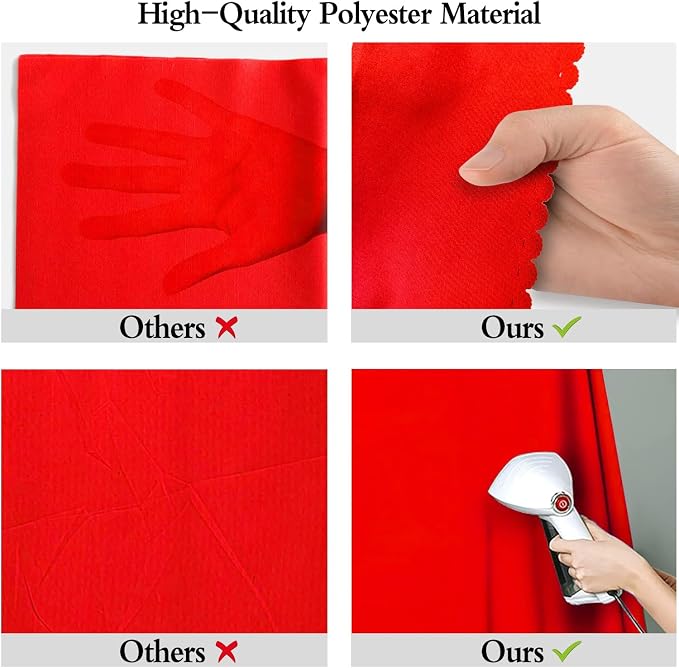 Red Photography Backdrop for Photoshoot, Fabric 10x20ft | Polyester Studio - Image 6