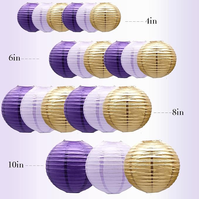 Paper Lanterns Decorative, Round Hanging Lanterns Party Supplies - Image 2