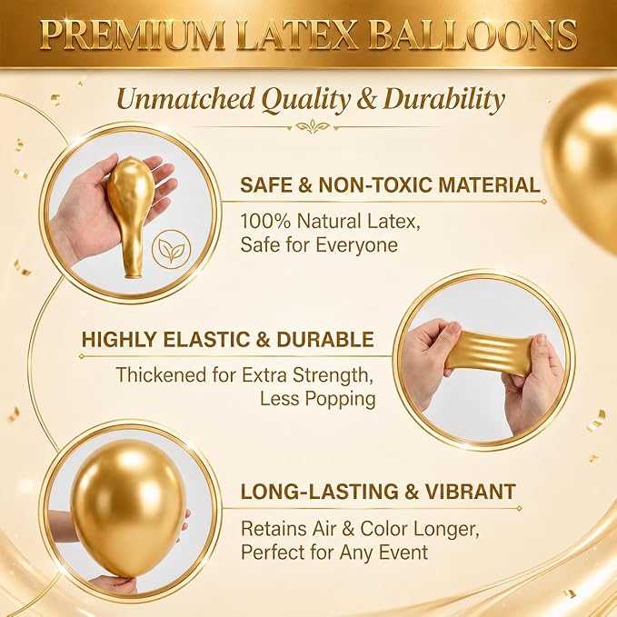Hiins Gold Balloon Column Kit Set of 2 - Image 7