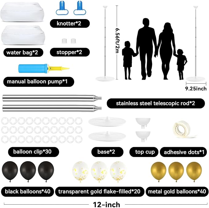 2 Sets Balloon Column Stand Kit - Image 2