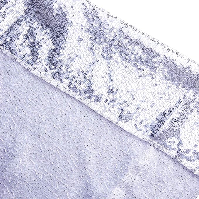 SquarePie 7x7ft Silver Sequin Backdrop, High Density Non-Transparent Glitter - Image 7