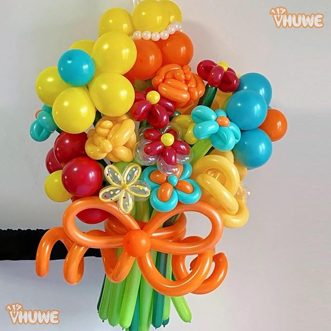 260 Balloons Yellow, Thickened 100 Pack Long Balloons Twisting Skinny Magic - Image 3