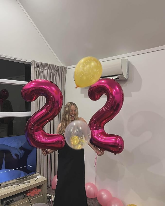 40 Inch Hot Pink Number 9 Balloon, 9th Birthday Party Decorations | 40 Inch Hot - Image 2