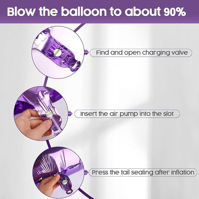 2 Balloon - Purple Birthday Number Balloons, 40 Inch Decorations Men Women | - Image 6