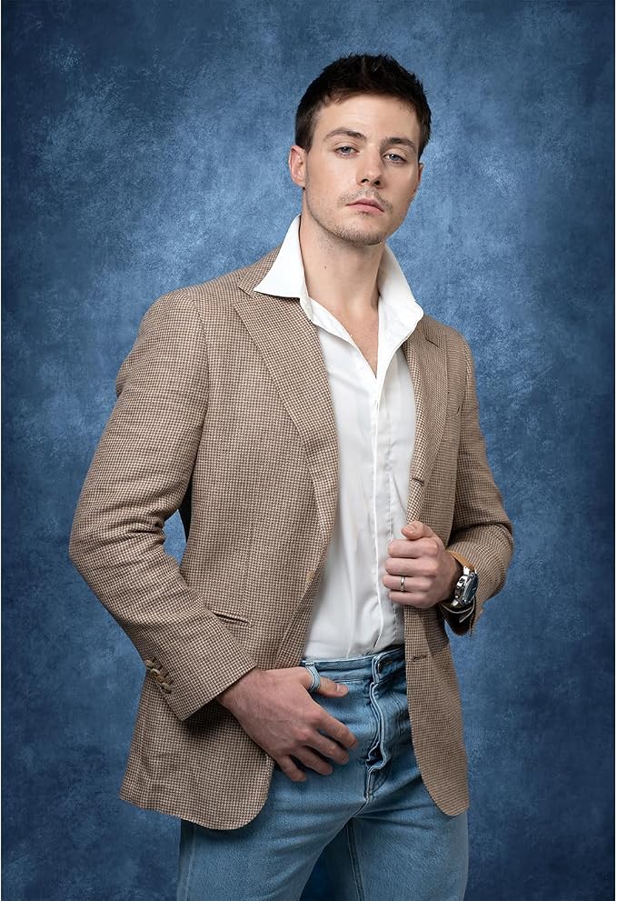 UrcTepics 6x8ft Dark Blue Abstract Fabric Backdrop. School Headshot, Senior - Image 2