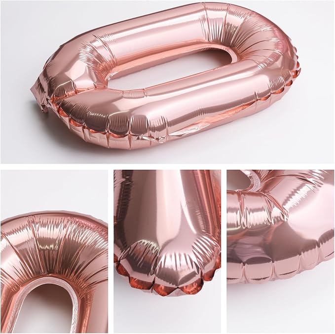 16 Inch 52Pcs Rose Gold Letter Balloons, Reusable Shiny A-Z Foil Balloon Letters - Image 2