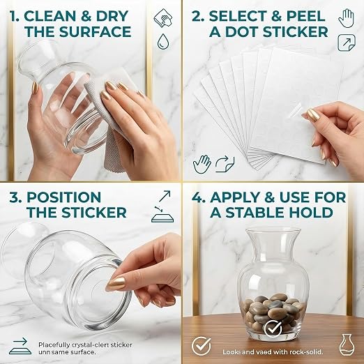 Glue Dots Double Sided 100 PCS, 0.79 Inch Clear Sticky Tack, Transparent - Image 7
