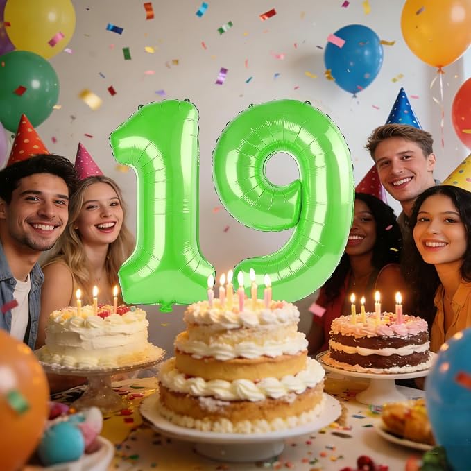 40 Inch Number 19 Balloons for 19th Birthday Party Decorations, 0-100 Fruit - Image 2