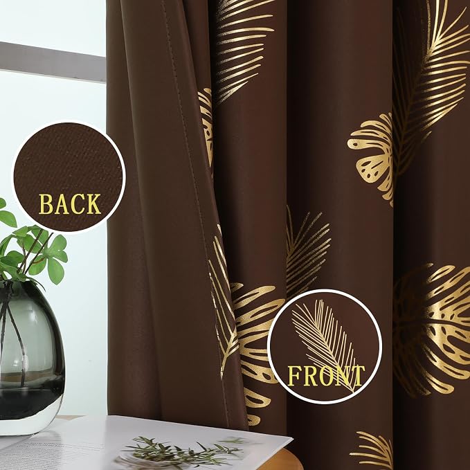 Brown Blackout Curtains 72 Inches Long - Image 3