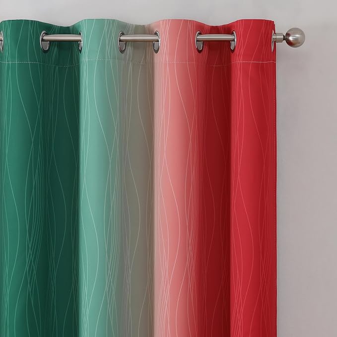 Red and Green Blackout Curtains - Image 4