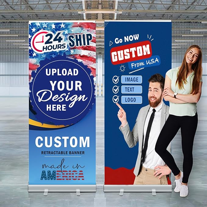 Personalized Custom Aluminum Retractable Banner 23.6''x63", Aluminum by Unknown