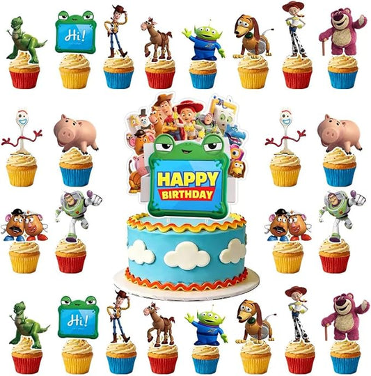 25pcs Toy Inspiration Story Birthday Cake Toppers, Toy Inspiration Story by Unknown