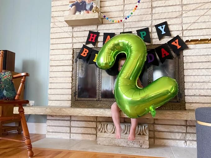 5 Balloon Number 40 Inch Light Green Balloons - Image 3