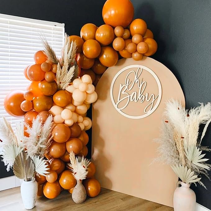 PartyWoo Burnt Orange Balloons 100pcs 10 Inch Terracotta Rust Fall Color Autumn - Image 6