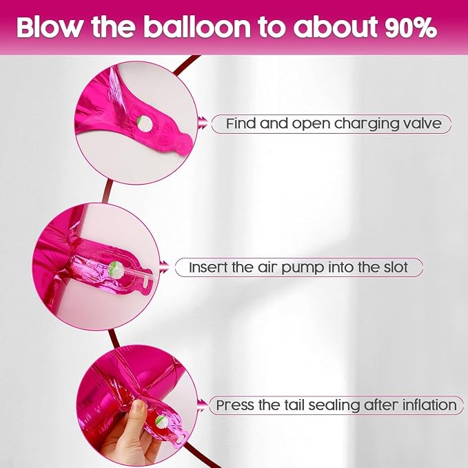 12 Balloon - Hot Pink Birthday Number Balloons, 40 Inch Party Decorations | Hot - Image 6