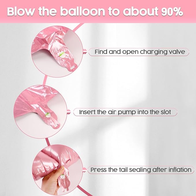 5 Balloon - Pastel Pink Birthday Number Balloons, 40 Inch Decorations | Pastel - Image 6