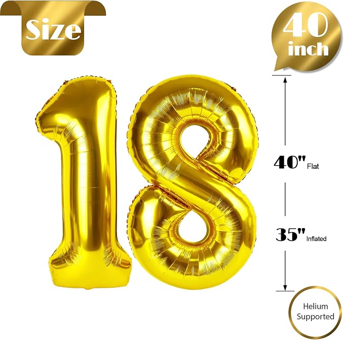 Gold 18 Balloon - Image 6