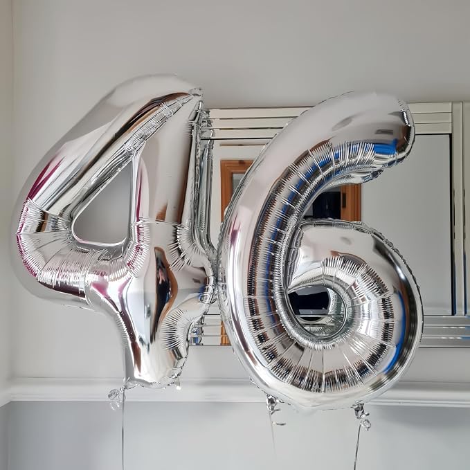 Silver 3 Balloon, 40 Inch Number 3 Balloon, 3 Birthday Balloon Decorations - Image 5