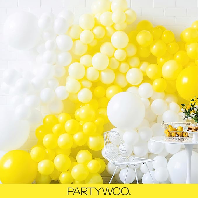PartyWoo Yellow Balloons 130pcs Matte Yellow Color 18 12 10 5 Inch | 18 12 10 5 - Image 8