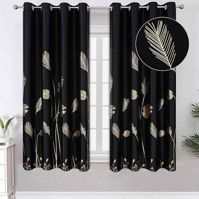 Grommet Window Black Blackout Drapes Energy Saving Light Blocking Blacout by ESTELARTEXTILER