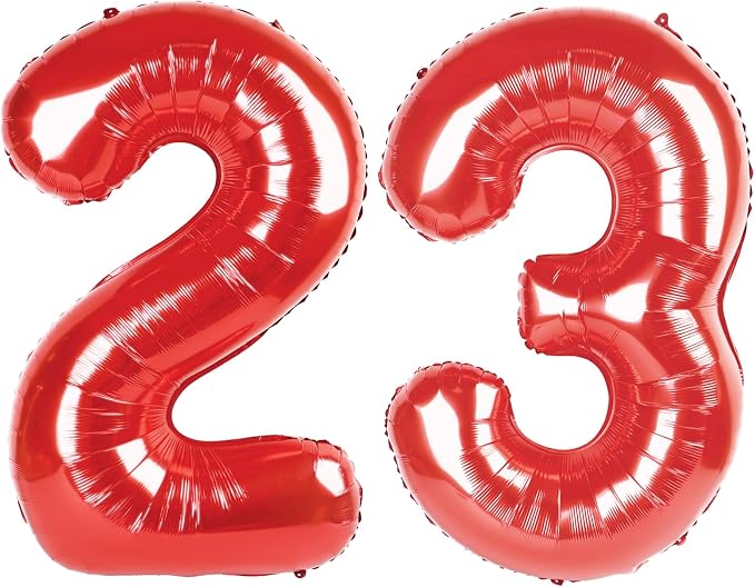 Numbers 20 Balloon 40Inch Red Balloons by Argthjy