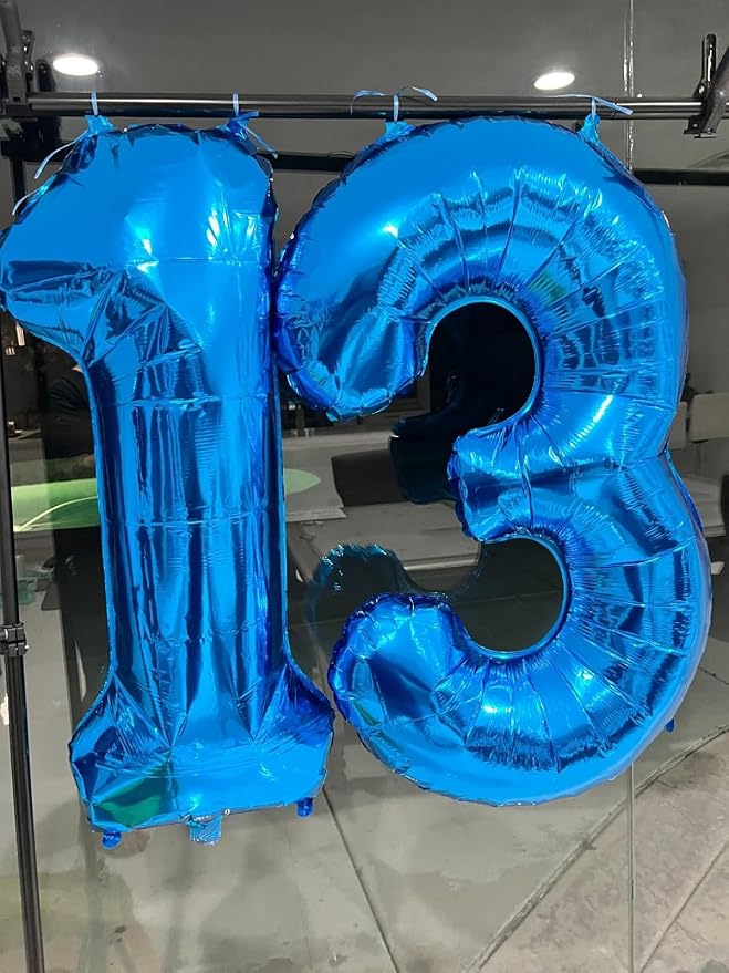 Number Balloons 3 Balloon Dark Blue - Image 4