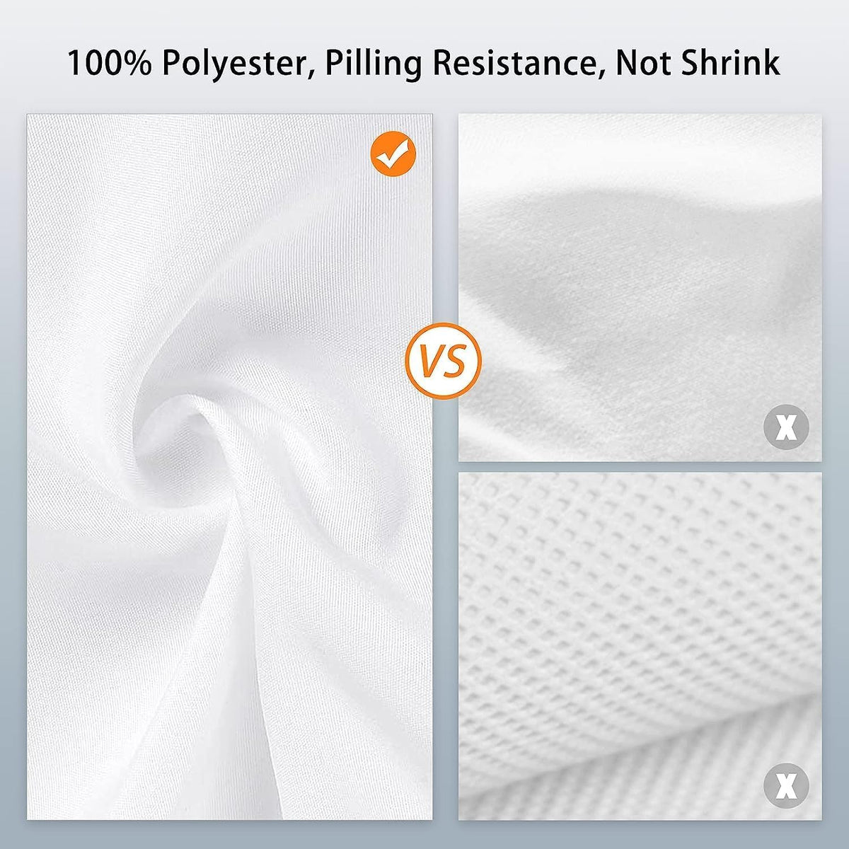 8X10 FT White Backdrop, 100% Polyester Photography Background Curtain Screen, Foldable White Screen Washable for Professional Photoshoot Portraits Party Video Studio